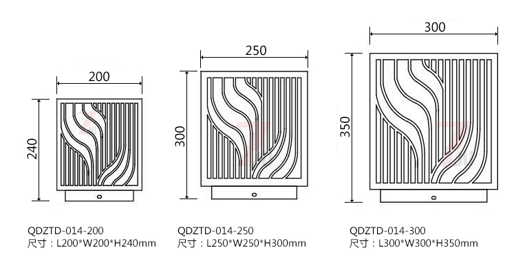 (QDZTD-014)~zΰ^200mm250mm300mmߴʾD